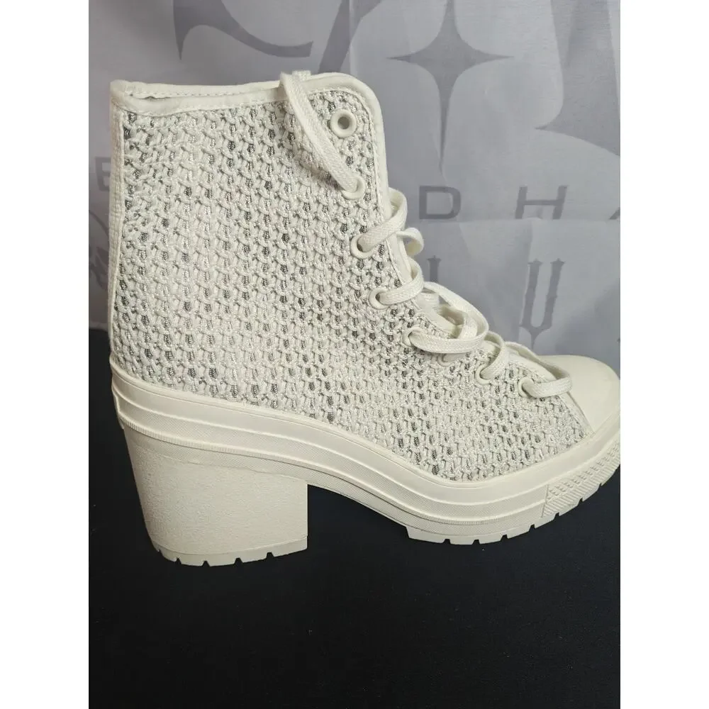 Converse Unisex 10.5 / 12.5 Chuck 70 De Luxe Heel White Platform A07535C Blems